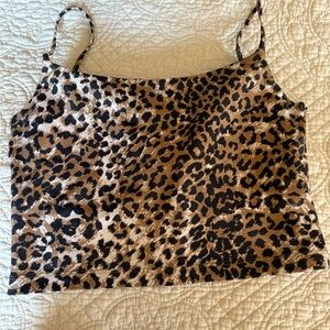 Ragdoll Leopard Print Camisole Crop Top, M, NWOT